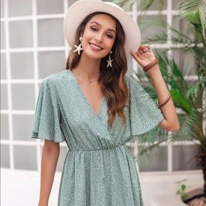 SHEIN All Over Surplice Front Dress
